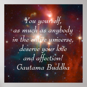 Boeddha-liefde en affectie poster