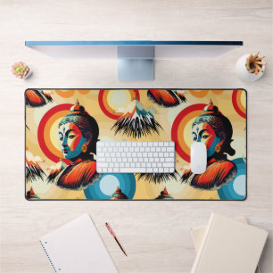 Boeddha Lord Retro Pop Kunstportret Bureaumat