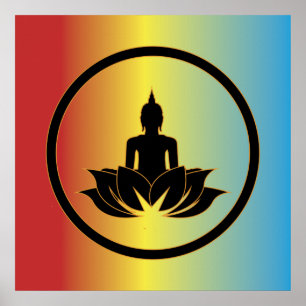 Boeddha Lotus Flower Buddhism Zen Spiritualiteit Poster