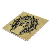 Boeddha Mandala Keramische Tegel. Tegeltje (Zijkant)