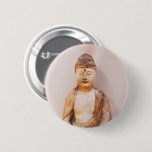 Boeddha-meditatie Ronde Button 5,7 Cm