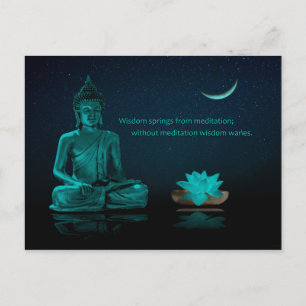 Boeddha Meditation Lotus Flower Eastern Religité Briefkaart