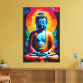 Boeddha Mediteert Canvas Afdruk (Insitu (Woonkamer))