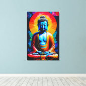 Boeddha Mediteert Canvas Afdruk (Insitu (Houten vloer))