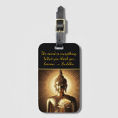 Boeddha met lotusbloem bagagelabel (Voorkant (verticaal))