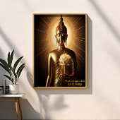 Boeddha met lotusbloem poster