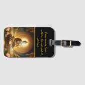 Boeddha met lotusbloemen. bagagelabel (Voorkant (horizontaal))