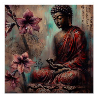 BOEDDHA METALLIC SCHILDERKUNST #11 PERFECT POSTER