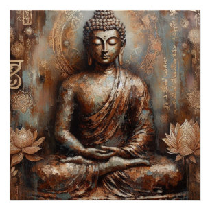 BOEDDHA METALLIC SCHILDERKUNST #12 PERFECT POSTER