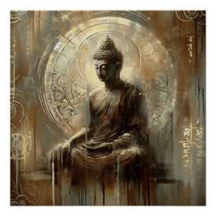 BOEDDHA METALLIC SCHILDERKUNST #20 PERFECT POSTER