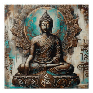 BOEDDHA METALLIC SCHILDERKUNST #24 PERFECT POSTER
