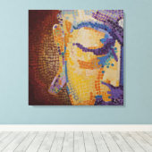 Boeddha mozaïek schilderij canvas afdruk (Insitu (Houten vloer))