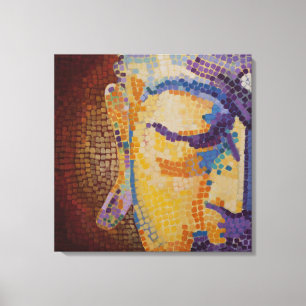 Boeddha-mozaïekschilderij Canvas Afdruk