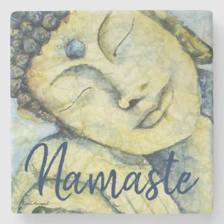 Boeddha Namaste Waterverf Art Stone Onderzetter