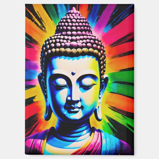 Boeddha Neon Decor Magneet (Voorkant)