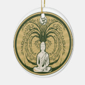 Boeddha onder de Bodhi-boom Keramisch Ornament (Links)