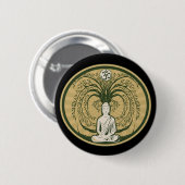 Boeddha onder de Bodhi-boom Ronde Button 5,7 Cm (Voorkant /achterkant)