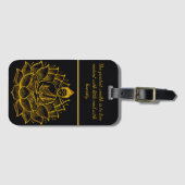 Boeddha op Lotus Flower. Bagagelabel (Voorkant (horizontaal))