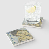 Boeddha Peace Waterverf Art Stone Onderzetter (Zijkant)