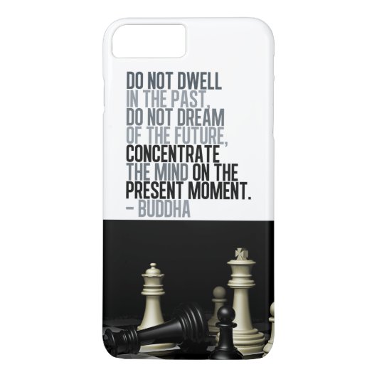 Boeddha Quote en Chess Game Black White Case-Mate iPhone Case (Achterkant)