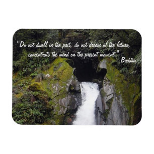 Boeddha Quotes & Waterfall, Natuur Meditation Magneet