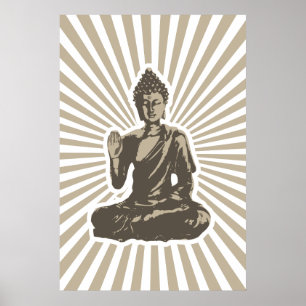 Boeddha Rays Print