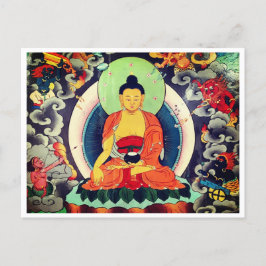 Boeddha Shakyamuni schilderij, Himalaya, Nepal Briefkaart