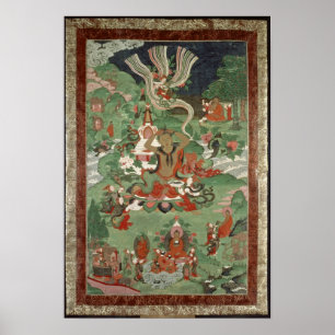 Boeddha snijdt een haar poster