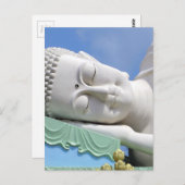 Boeddha-standbeeld rustend vrolijke vreugde briefkaart (Voorkant / Achterkant)