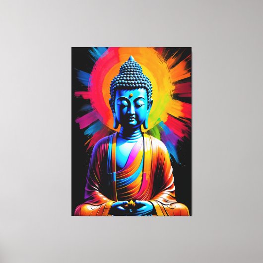 Boeddha - Stralen van rust Canvas Afdruk (Voorkant)