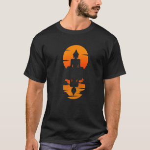 Boeddha Sunset Meditation Buddhism India Boeddhist T-shirt