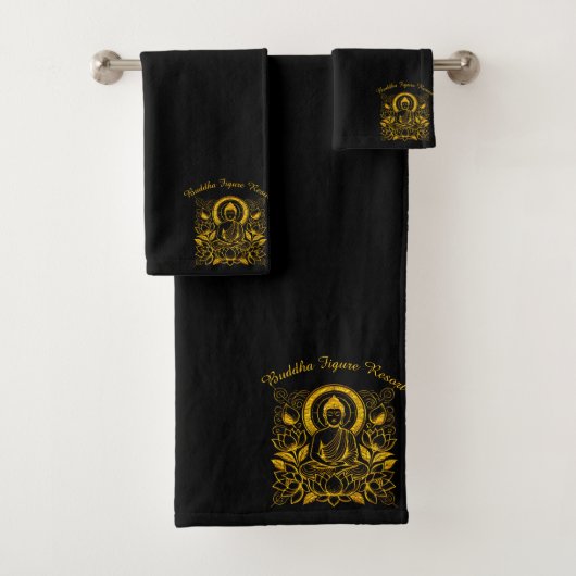 Boeddha te midden van lotusbloemen bad handdoek (Insitu)