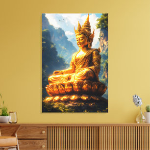 Boeddha van het Gouden Land Canvas Afdruk