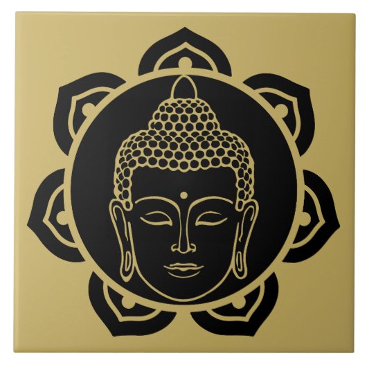Boeddha Wall Art Decor Chakra Decor Tegeltje (Voorkant)