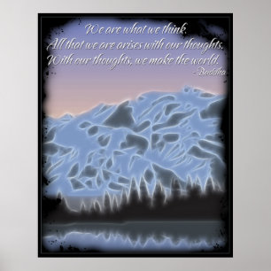 Boeddha we zijn wat we Poster vinden