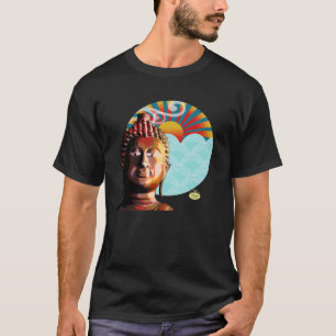 Boeddha, wind & water achtergrond t-shirt