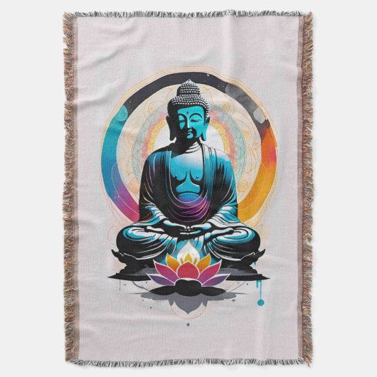 Boeddha Zen Kunst  Deken (Voorkant Verticaal)