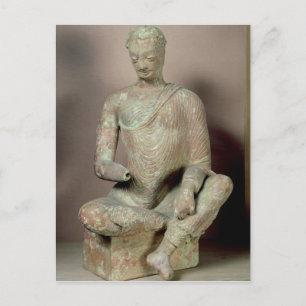 Boeddha zit in meditatie, uit Fondukistan Briefkaart