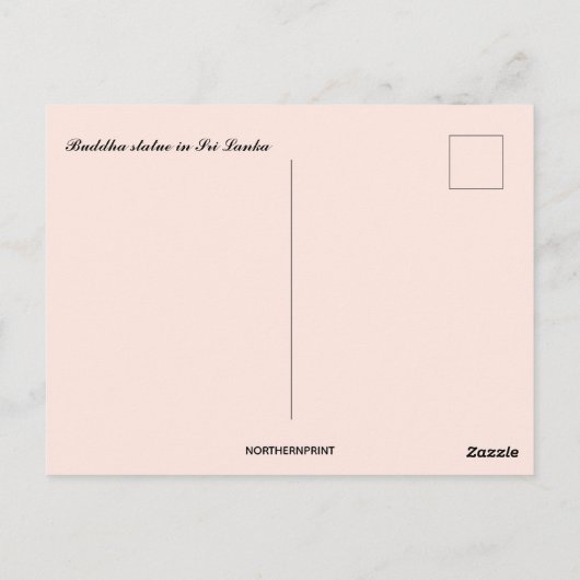 Boeddhabeeld in Sri Lanka Briefkaart (Achterkant)