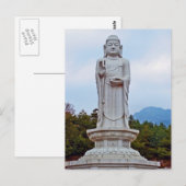 Boeddhabeeld in Zuid-Korea, Azië Briefkaart (Voorkant / Achterkant)