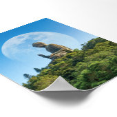 Boeddhabeeld met volle maan poster (Hoek)