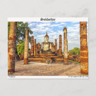 Boeddhabeeld, Wat Mahathat, Sukhothai Briefkaart