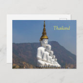 Boeddhabeeld, Wat Phra Thad Pha Son Kaew Feestdagenkaart (Voorkant / Achterkant)