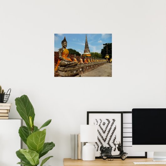 Boeddhas in Ayutthaya Poster (Thuiskantoor)