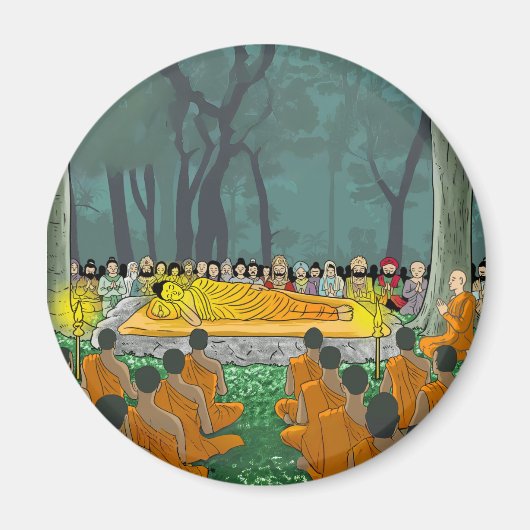 Boeddha's laatste nirvana magneet (Voorkant)