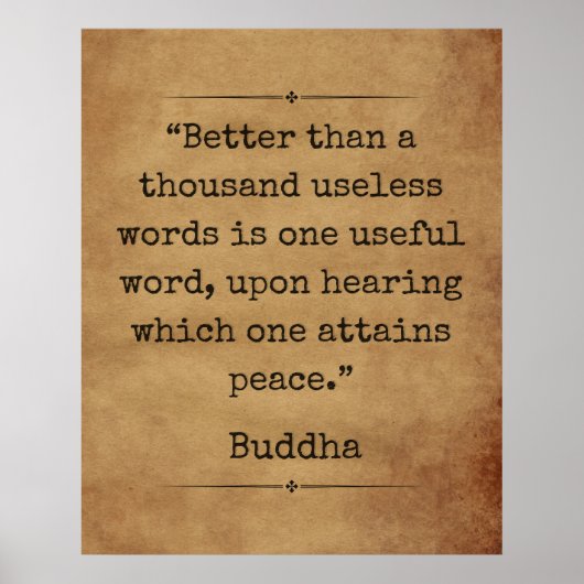 Boeddha's Spirituele Inspirerend Quote Poster (Voorkant)