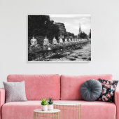 Boeddha's van Ayutthaya Canvas Afdruk (Insitu (Woonkamer))