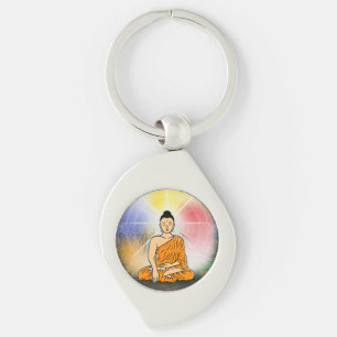 Boeddha's Verlichting Dharma Wheel Metal Sleutelha Sleutelhanger