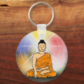 Boeddha's Verlichting & Dharma Wheel Sleutelhanger (Voorkant)