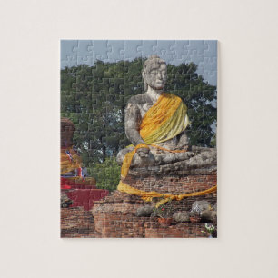 boeddhisme, boeddha, standbeeld, religie, gouden, legpuzzel